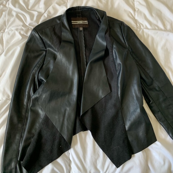 Black faux leather jacket - Picture 1 of 5